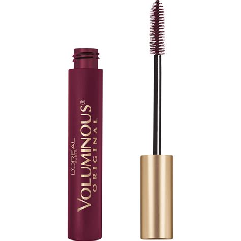 deep burgundy mascara.